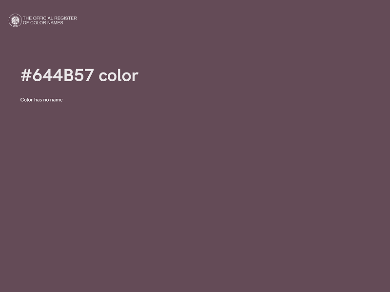#644B57 color image