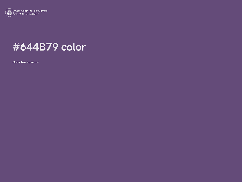 #644B79 color image