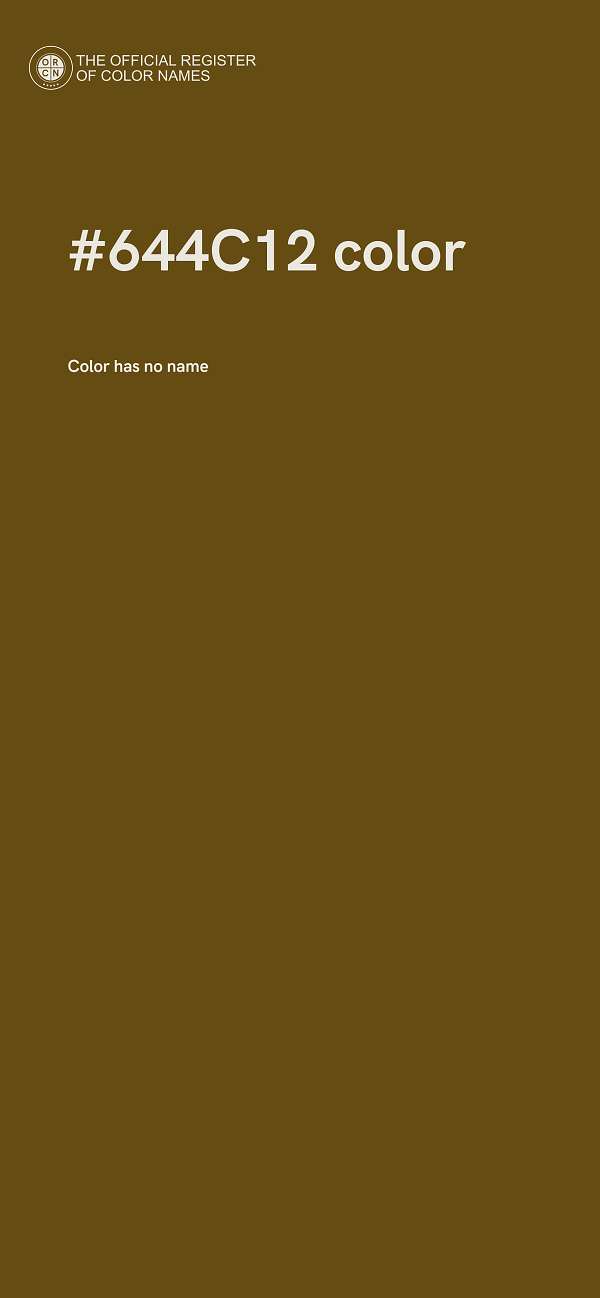 #644C12 color image