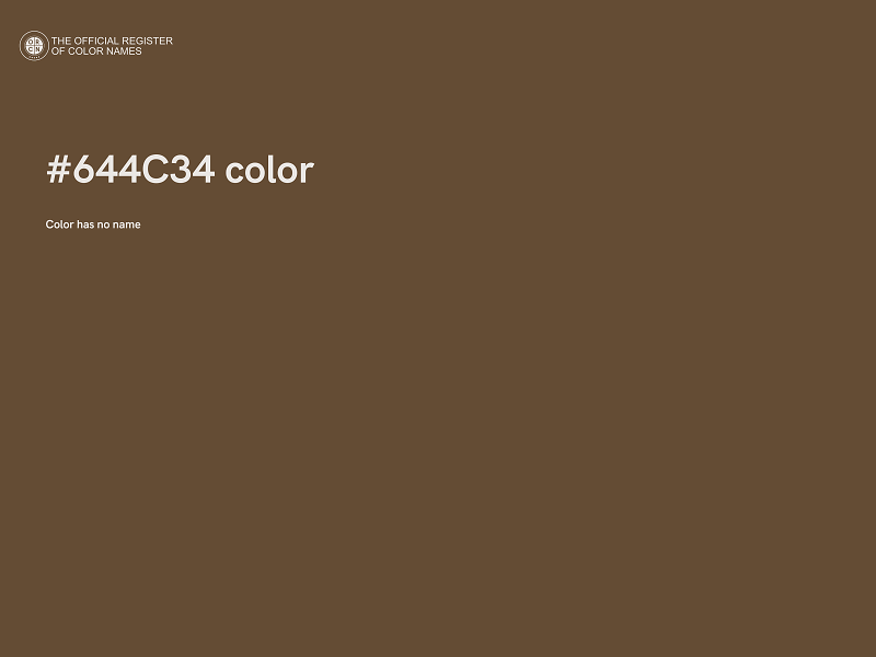 #644C34 color image