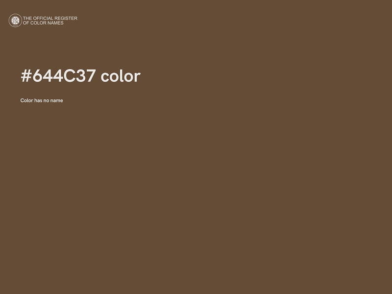 #644C37 color image
