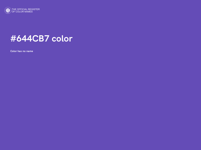 #644CB7 color image