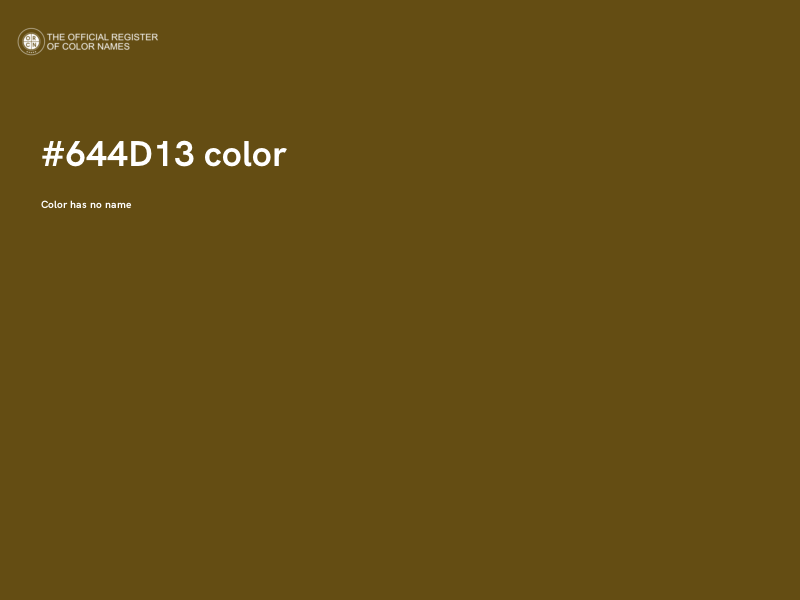 #644D13 color image