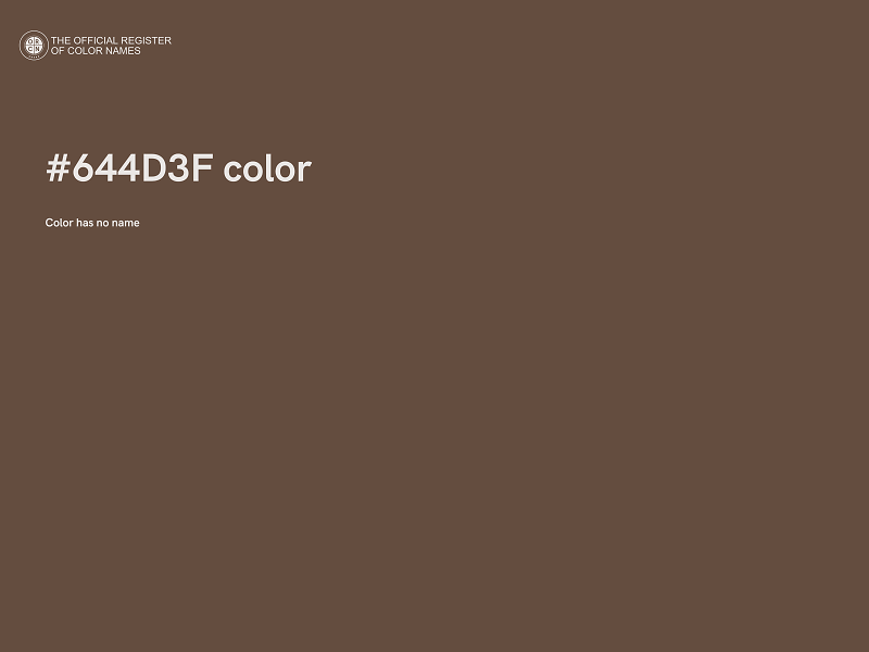 #644D3F color image