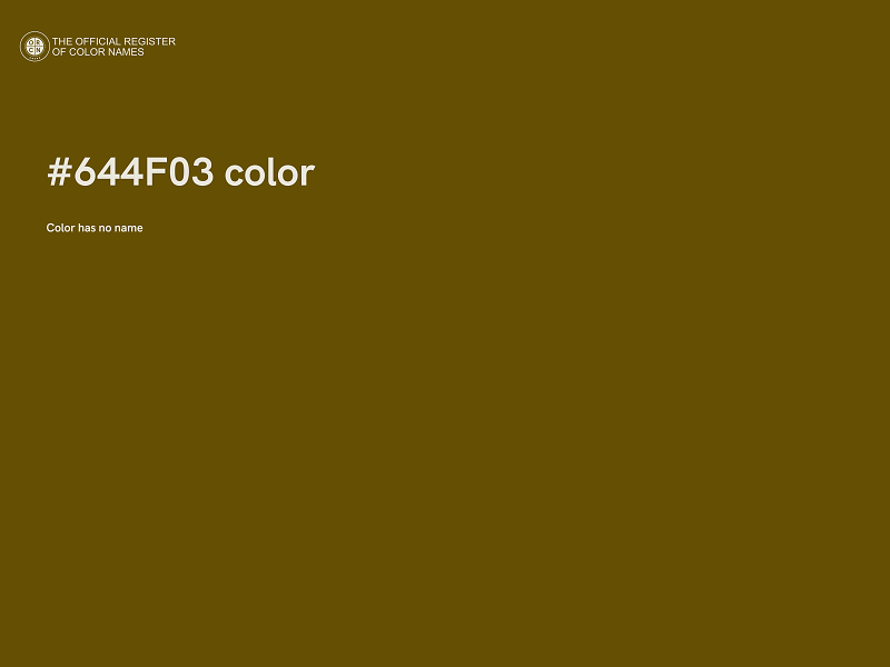 #644F03 color image
