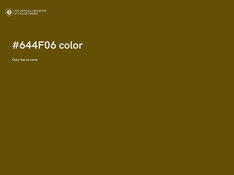 #644F06 color image