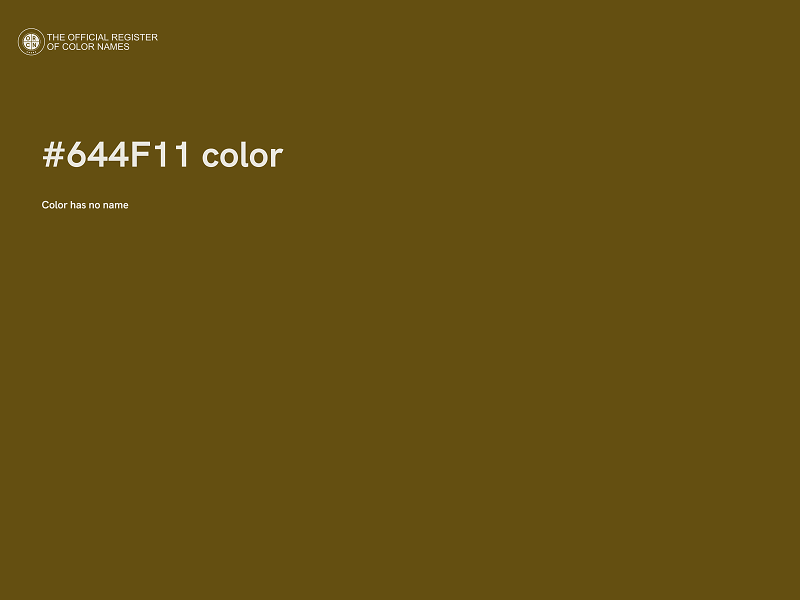 #644F11 color image