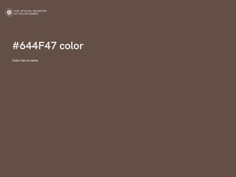 #644F47 color image