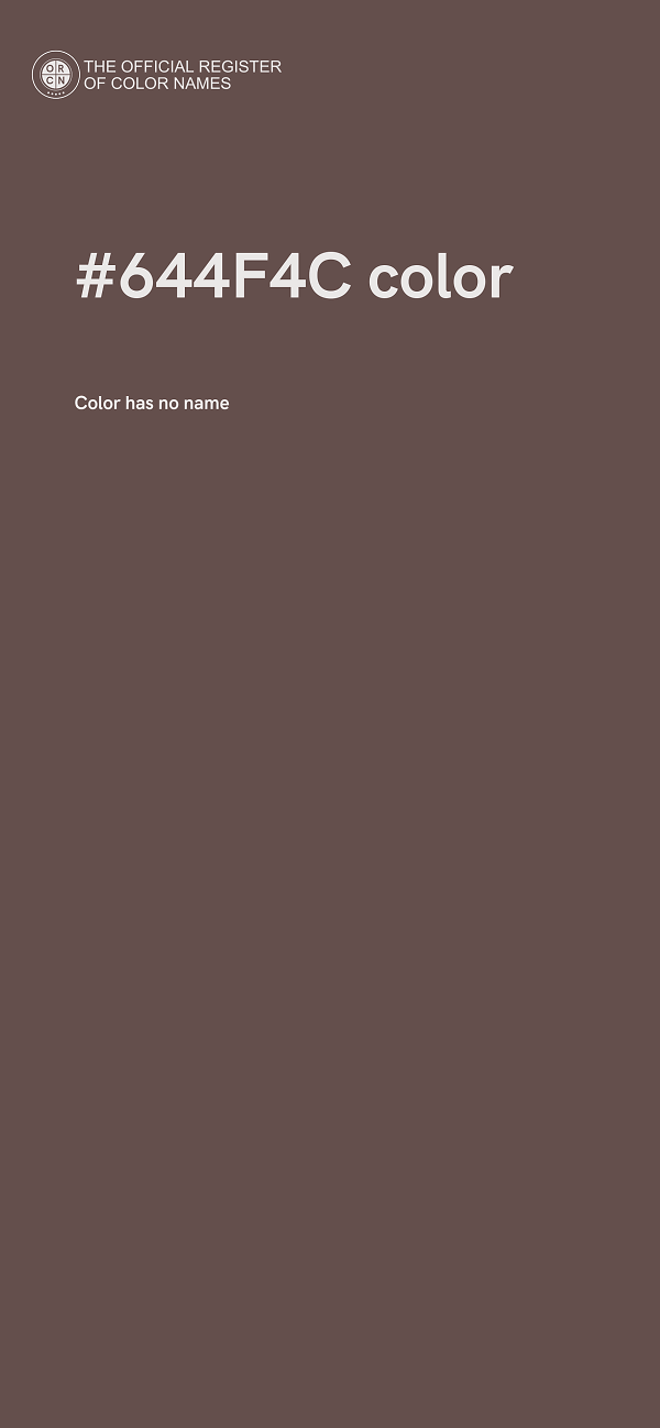 #644F4C color image