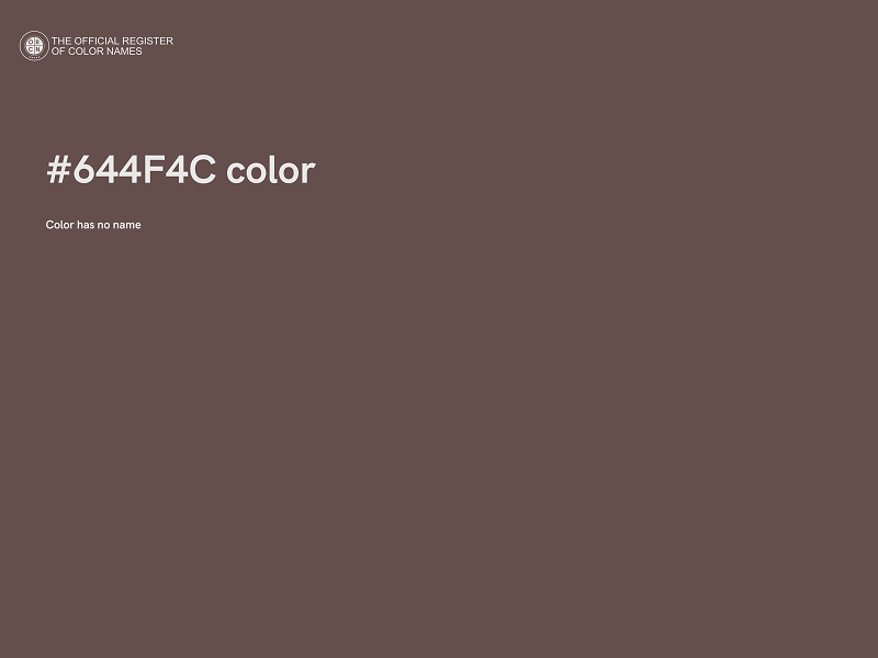 #644F4C color image