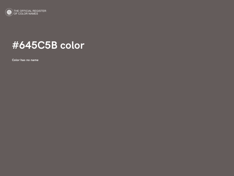 #645C5B color image