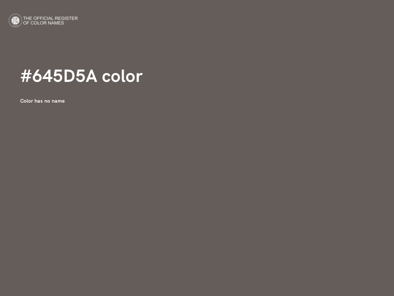 #645D5A color image
