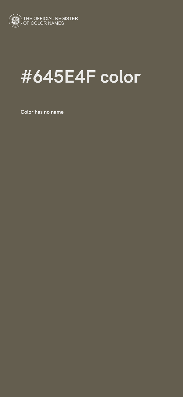 #645E4F color image