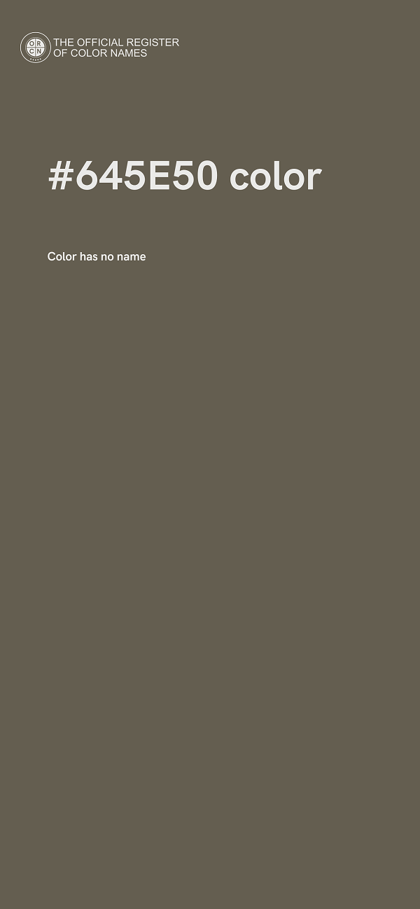 #645E50 color image