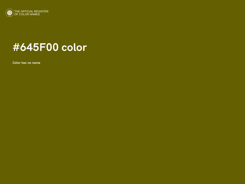 #645F00 color image