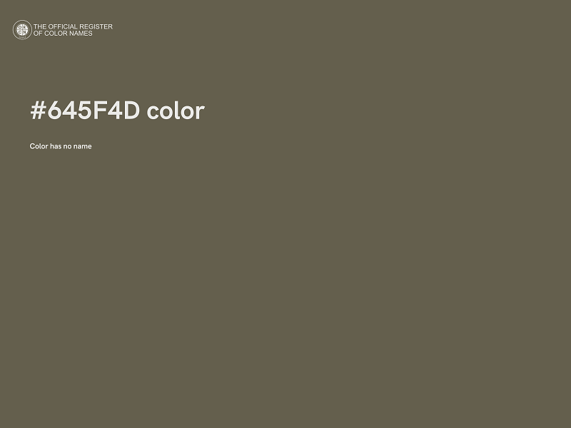 #645F4D color image
