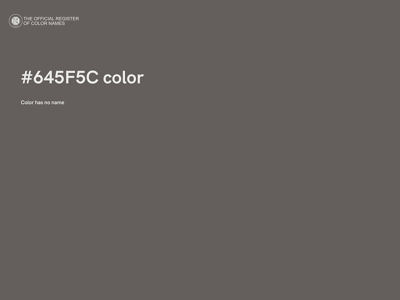 #645F5C color image