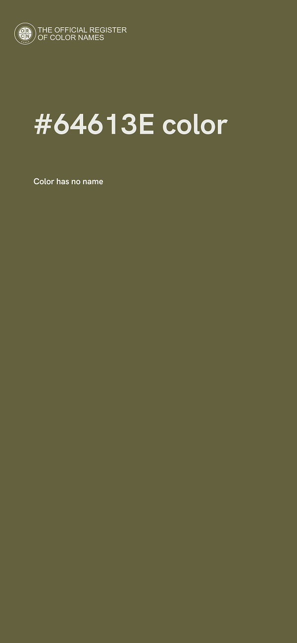#64613E color image