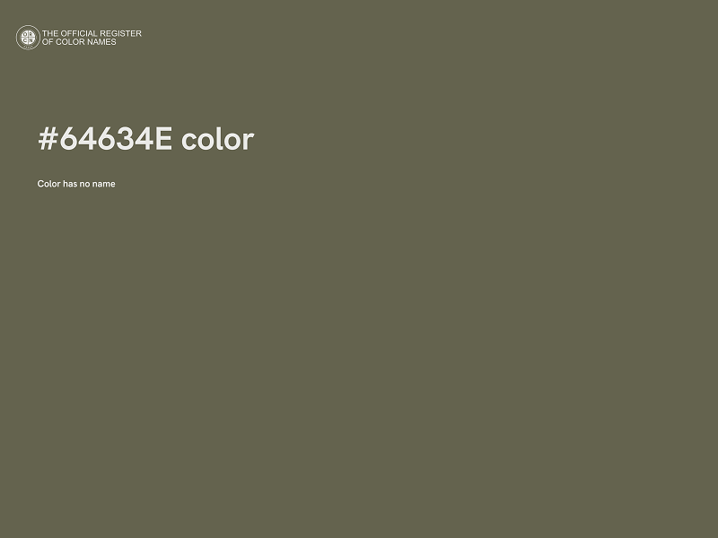 #64634E color image