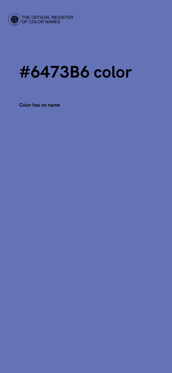 #6473B6 color image