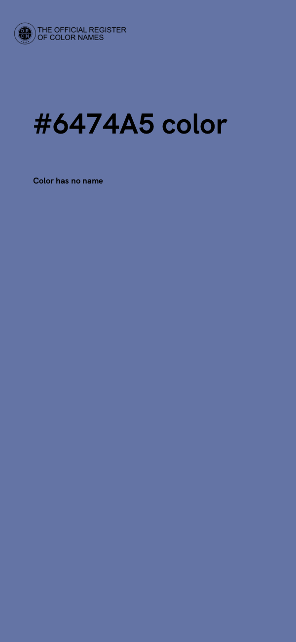 #6474A5 color image