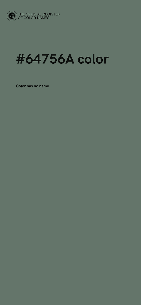 #64756A color image