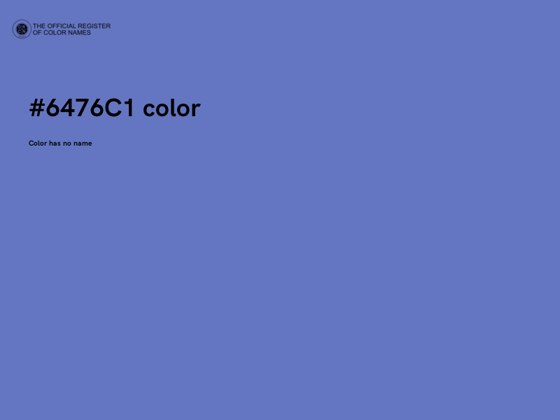#6476C1 color image