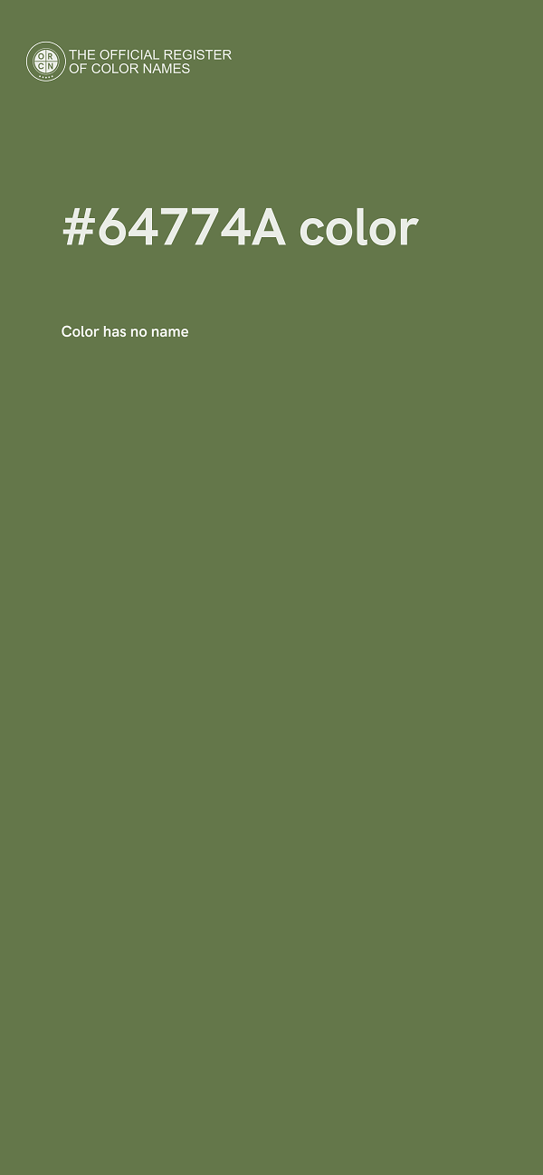 #64774A color image