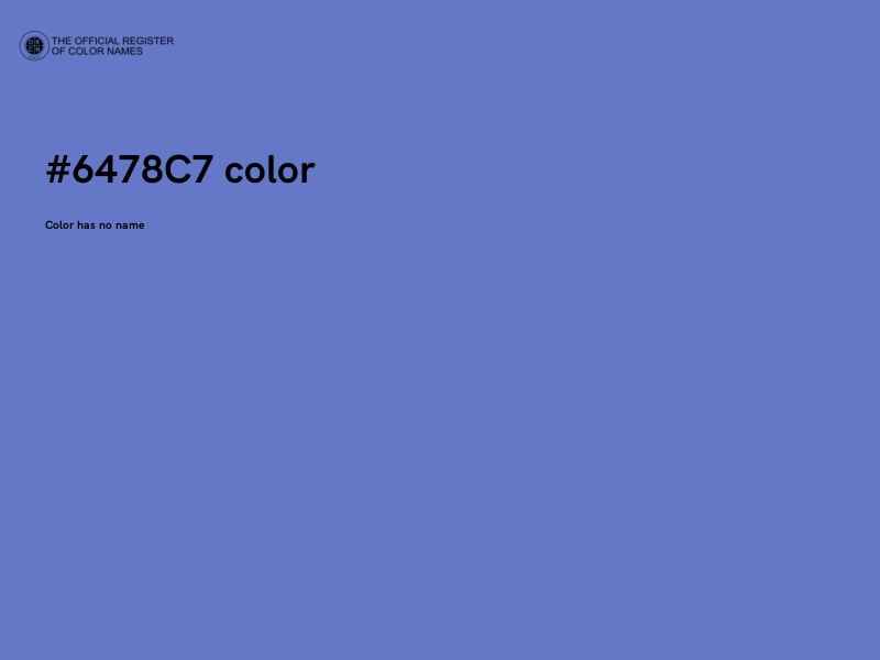 #6478C7 color image