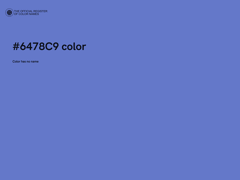 #6478C9 color image