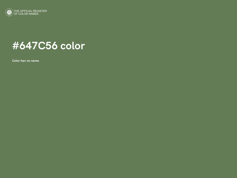#647C56 color image