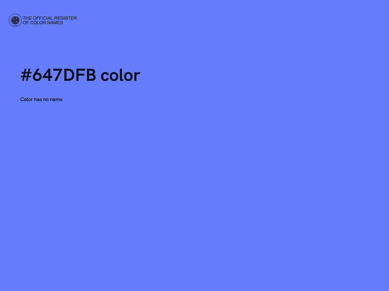 #647DFB color image