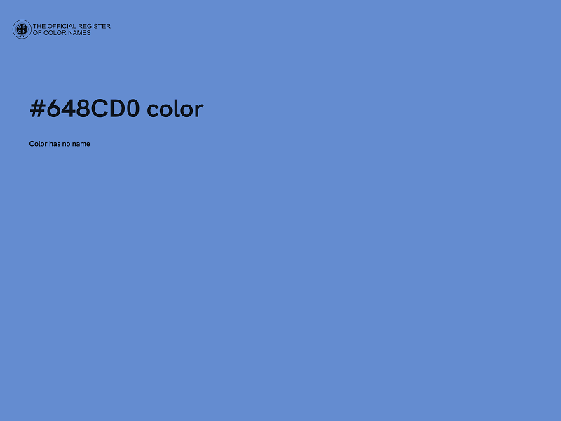 #648CD0 color image