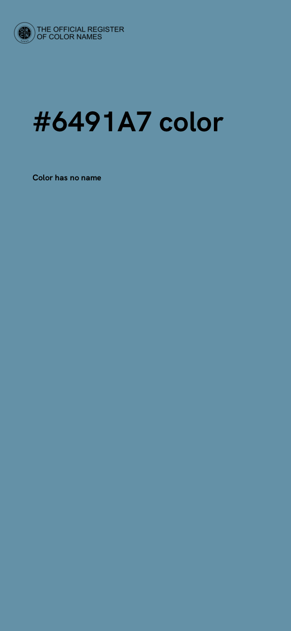 #6491A7 color image