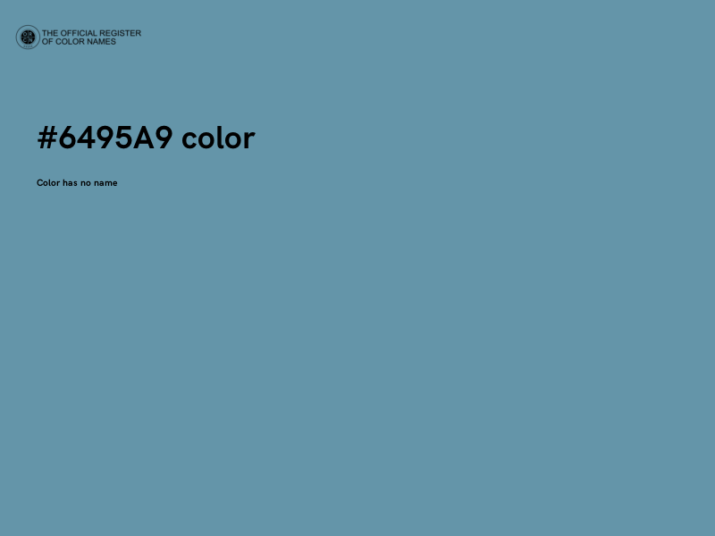 #6495A9 color image