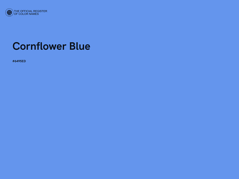 #6495ED - Cornflower Blue color image