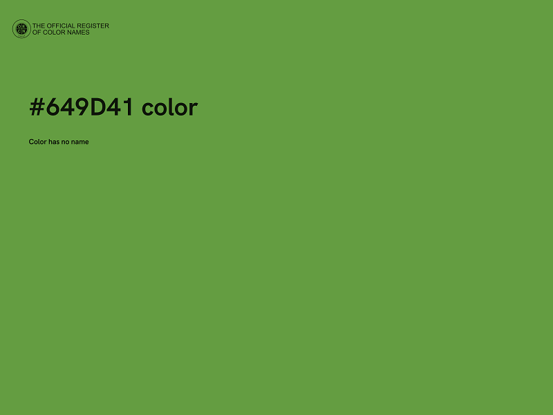 #649D41 color image