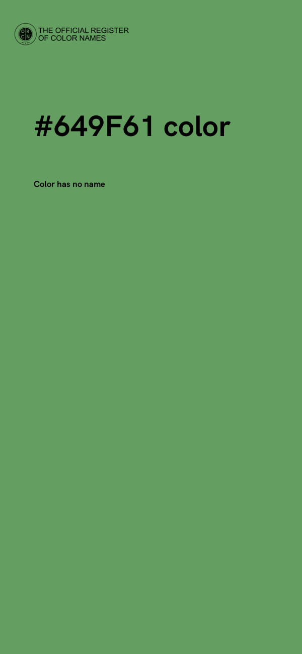 #649F61 color image