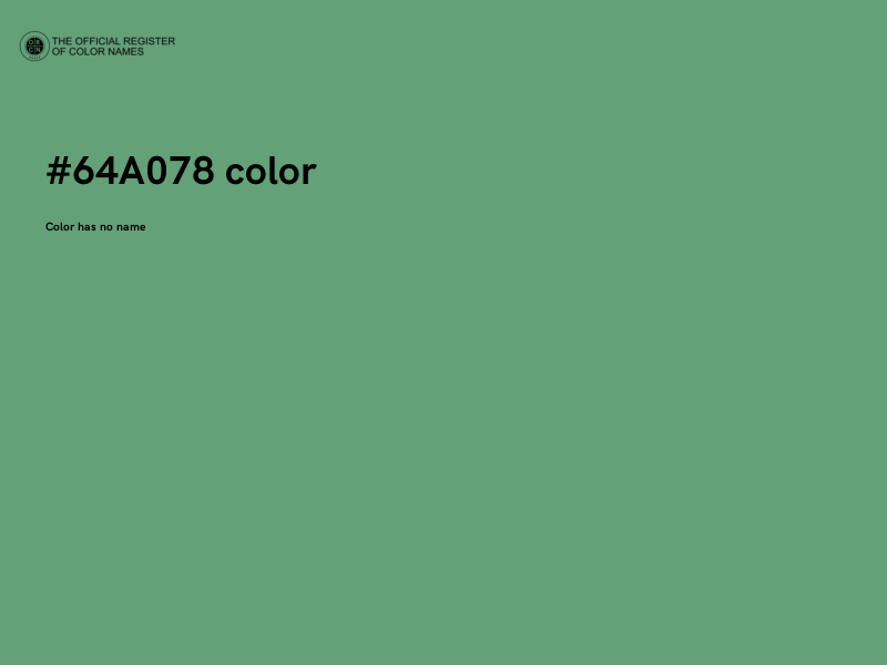 #64A078 color image