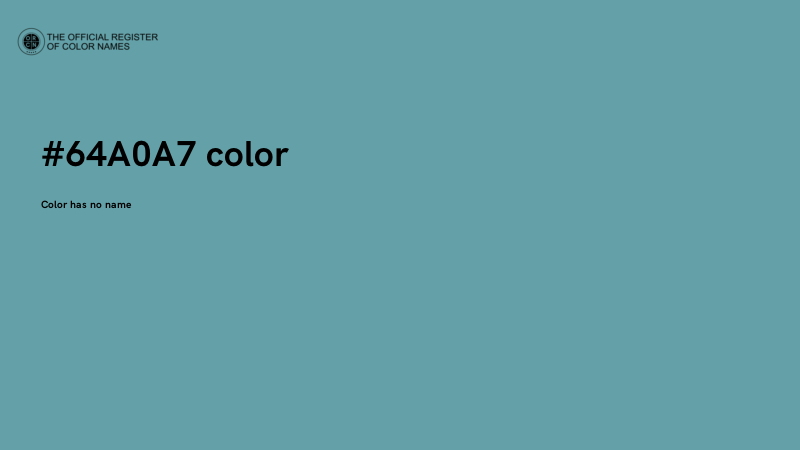 #64A0A7 color image