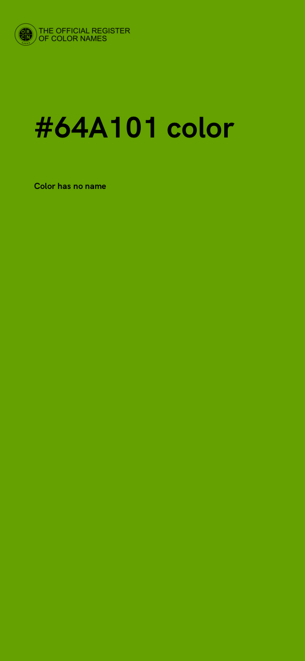 #64A101 color image