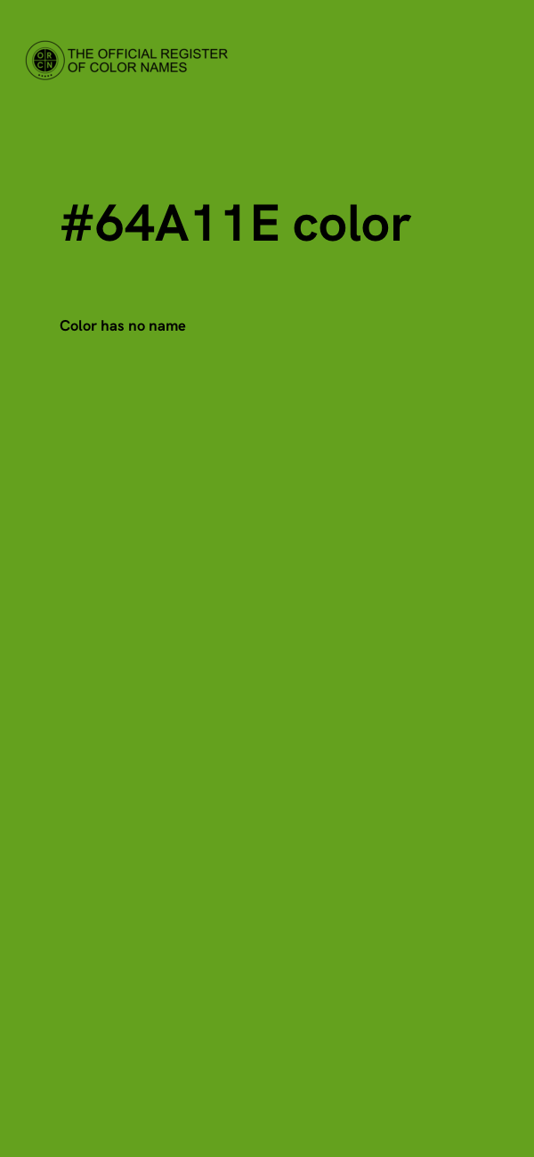 #64A11E color image
