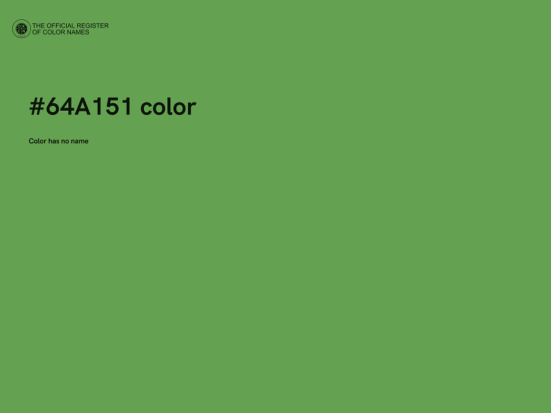#64A151 color image