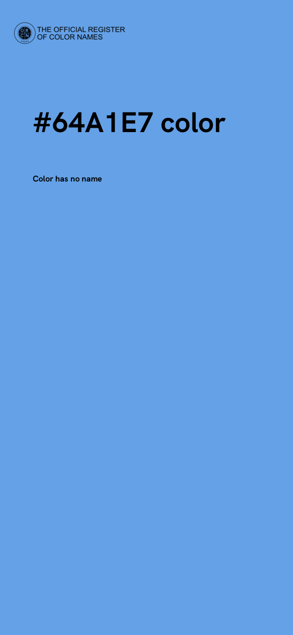 #64A1E7 color image