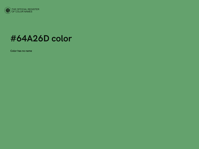 #64A26D color image