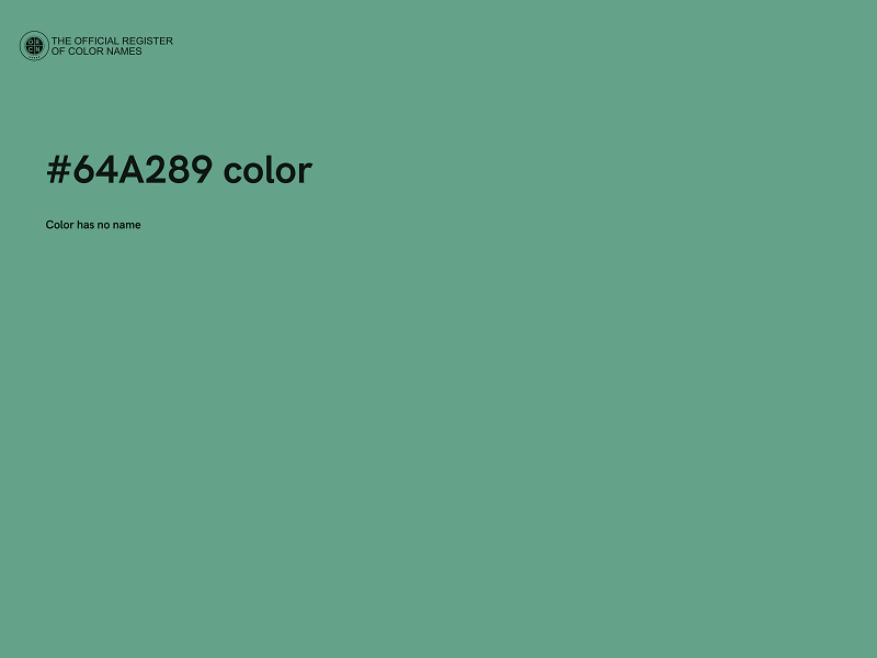#64A289 color image