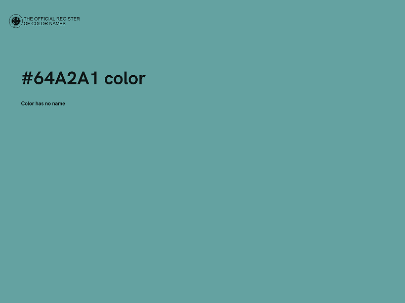 #64A2A1 color image