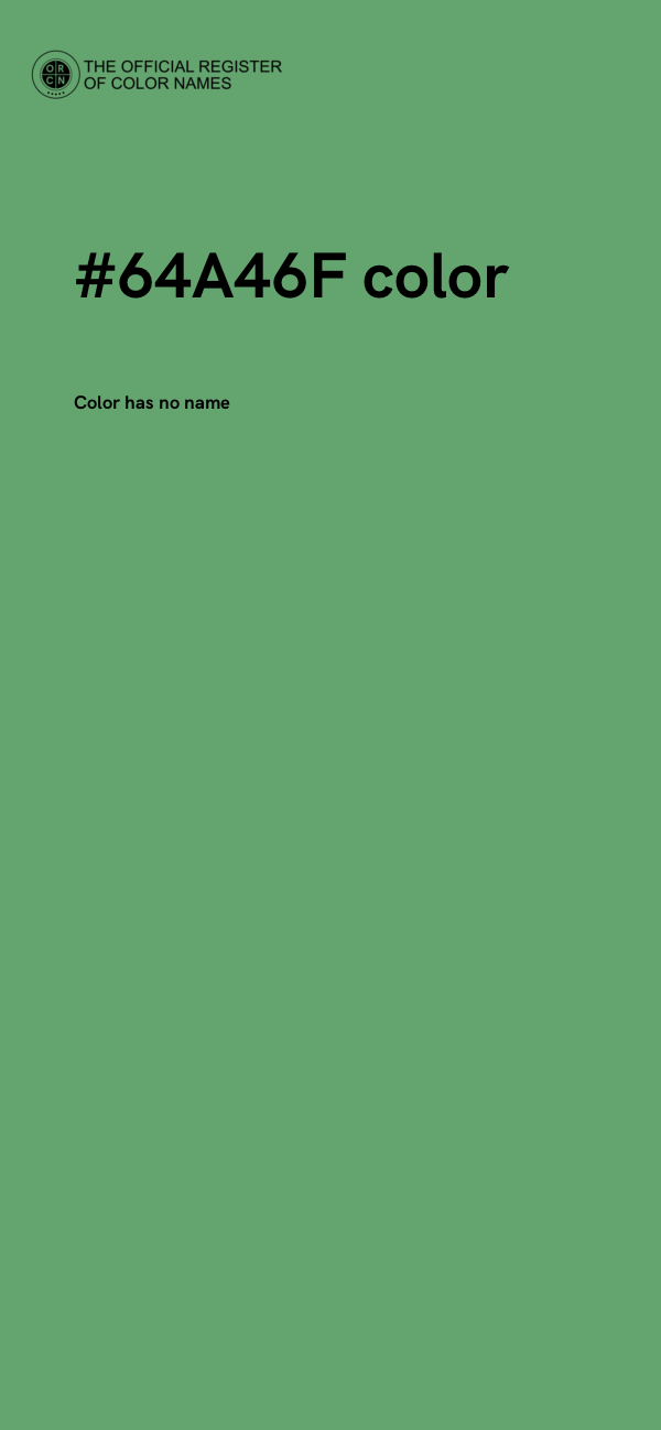#64A46F color image