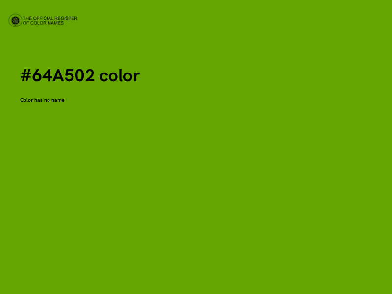 #64A502 color image
