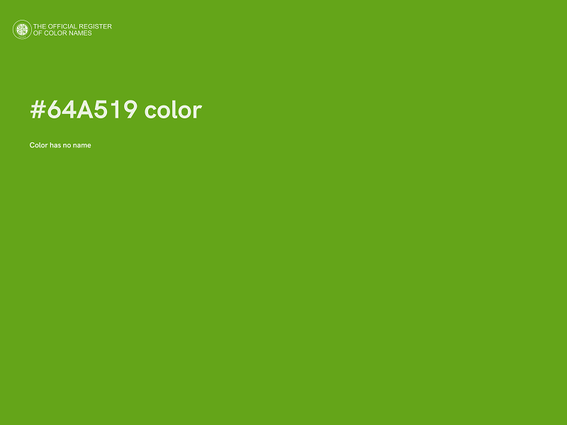 #64A519 color image